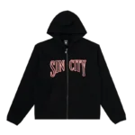 SINCLAIR GLOBAL ZIP UP HOODIE BLACK