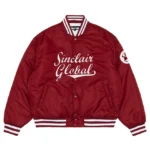 SINCLAIR SCRIPT SATIN JACKET RED